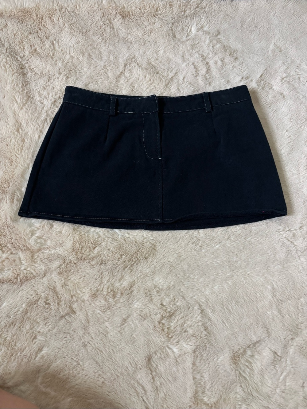 Mini Navy Blue Jean Skort